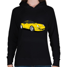 PRINTFASHION sport autó - Női kapucnis pulóver - Fekete