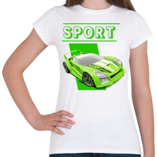 PRINTFASHION Sport autó  - Női póló - Fehér