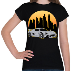 PRINTFASHION Sport autó  - Női póló - Fekete