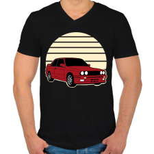 PRINTFASHION sport kocsi - Férfi V-nyakú póló - Fekete férfi póló