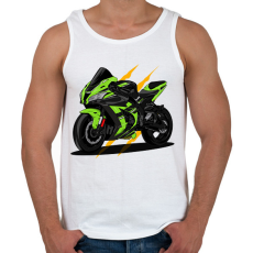 PRINTFASHION sport motor - Férfi atléta - Fehér