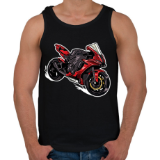 PRINTFASHION Sport motor  - Férfi atléta - Fekete
