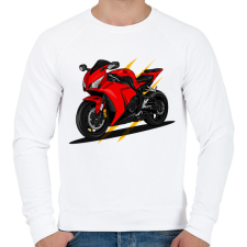 PRINTFASHION sport motor - Férfi pulóver - Fehér férfi pulóver, kardigán