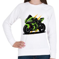 PRINTFASHION sport motor - Női pulóver - Fehér