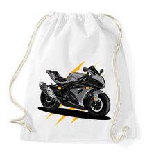PRINTFASHION Sport motor  - Sportzsák, Tornazsák - Fehér tornazsák