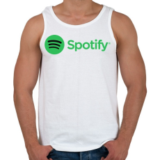 PRINTFASHION Spotify - Férfi atléta - Fehér