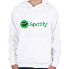 PRINTFASHION Spotify - Gyerek kapucnis pulóver - Fehér gyerek pulóver, kardigán