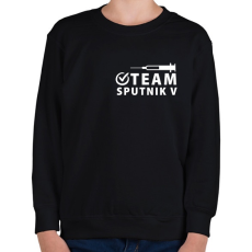 PRINTFASHION Sputnik V Team - Gyerek pulóver - Fekete