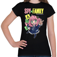 PRINTFASHION SPY FAMILY - ANYA - Női póló - Fekete