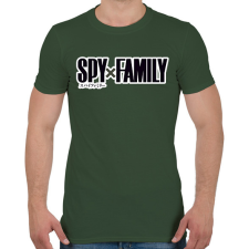 PRINTFASHION Spy x Family logó - Férfi póló - Katonazöld férfi póló