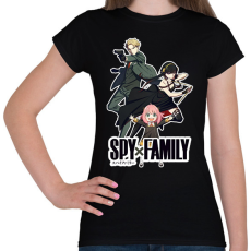 PRINTFASHION Spy x Family - Női póló - Fekete