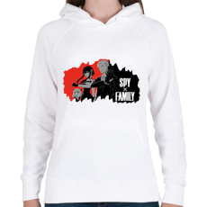 PRINTFASHION SpyXFamily - Női kapucnis pulóver - Fehér