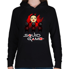 PRINTFASHION squid game2 - Női kapucnis pulóver - Fekete női pulóver, kardigán