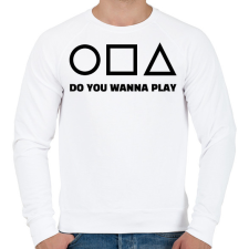 PRINTFASHION SQUID GAME 3 - Férfi pulóver - Fehér férfi pulóver, kardigán