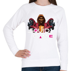 PRINTFASHION Squid game boss and soldiers 2 - Női pulóver - Fehér