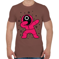 PRINTFASHION Squid Game Dab kör - Férfi póló - Mogyoróbarna