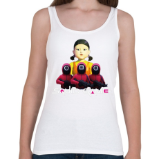 PRINTFASHION Squid game doll and soldiers 2 - Női atléta - Fehér