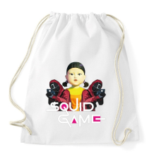 PRINTFASHION Squid game doll and soldiers - Sportzsák, Tornazsák - Fehér tornazsák
