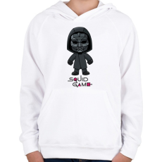 PRINTFASHION Squid Game Doll - Gyerek kapucnis pulóver - Fehér