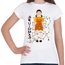 PRINTFASHION Squid Game Doll - Karácsony - Női póló - Fehér női póló