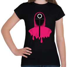 PRINTFASHION Squid Game Doll kör - Női póló - Fekete