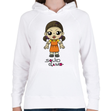 PRINTFASHION Squid Game Doll - Női kapucnis pulóver - Fehér női pulóver, kardigán