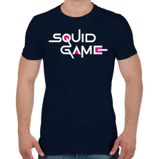 PRINTFASHION squid game felirat - Férfi póló - Sötétkék