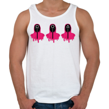 PRINTFASHION Squid Game - Férfi atléta - Fehér atléta, trikó