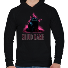 PRINTFASHION squid game - Férfi kapucnis pulóver - Fekete férfi pulóver, kardigán