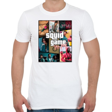 PRINTFASHION Squid Game GTA - Férfi póló - Fehér