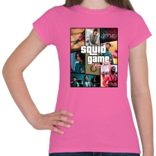 PRINTFASHION Squid Game GTA - Női póló - Rózsaszín női póló