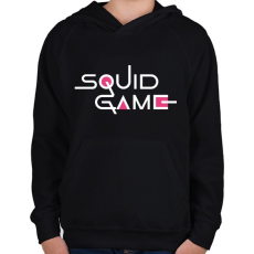 PRINTFASHION Squid Game - Gyerek kapucnis pulóver - Fekete