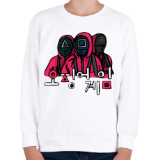 PRINTFASHION Squid Game - Gyerek pulóver - Fehér