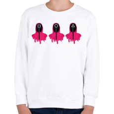PRINTFASHION Squid game - Gyerek pulóver - Fehér