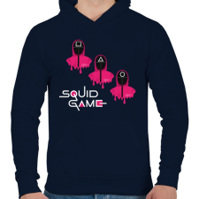 PRINTFASHION SQUID GAME jelek - Férfi kapucnis pulóver - Sötétkék férfi pulóver, kardigán