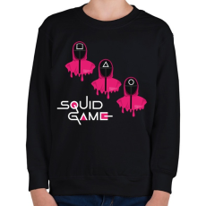 PRINTFASHION SQUID GAME jelek - Gyerek pulóver - Fekete
