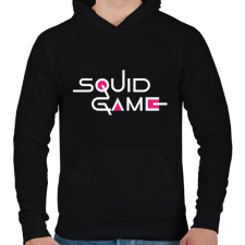 PRINTFASHION Squid Game - Logo - Férfi kapucnis pulóver - Fekete férfi pulóver, kardigán