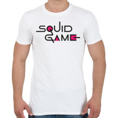 PRINTFASHION Squid Game - Logo - Férfi póló - Fehér