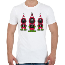 PRINTFASHION Squid Game Manók - Férfi póló - Fehér férfi póló