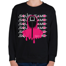 PRINTFASHION SQUID GAME - négyzet - Gyerek pulóver - Fekete gyerek pulóver, kardigán