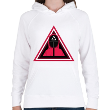 PRINTFASHION Squid game - Női kapucnis pulóver - Fehér női pulóver, kardigán