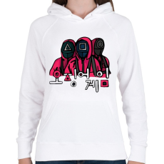 PRINTFASHION Squid Game - Női kapucnis pulóver - Fehér