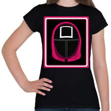 PRINTFASHION Squid Game - Női póló - Fekete női póló