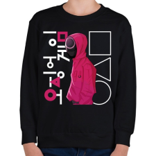 PRINTFASHION Squid game -nyerd meg az életed 03 - Gyerek pulóver - Fekete gyerek pulóver, kardigán