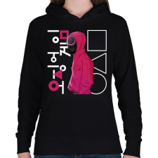 PRINTFASHION Squid game -nyerd meg az életed 03 - Női kapucnis pulóver - Fekete női pulóver, kardigán