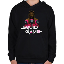 PRINTFASHION Squid game - Nyerd meg az életed 06 - Gyerek kapucnis pulóver - Fekete gyerek pulóver, kardigán