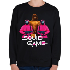 PRINTFASHION Squid game - Nyerd meg az életed art 12 - Gyerek pulóver - Fekete