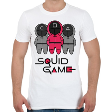 PRINTFASHION Squid Game - Nyerd meg az életed - Férfi póló - Fehér férfi póló