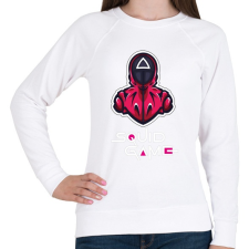 PRINTFASHION Squid game - Nyerd meg az életed N8 - Női pulóver - Fehér női pulóver, kardigán