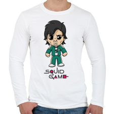 PRINTFASHION Squid Game - Player 456 Seong Gi-hun - Férfi hosszú ujjú póló - Fehér férfi póló